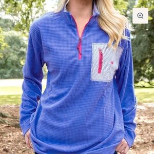 Southern Marsh Fieldtec Dune Seersucker Pullover Size M